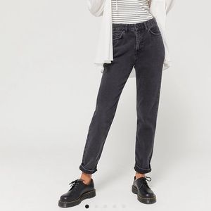 BDG High-Waisted Mom Jean - Washed Black Denim